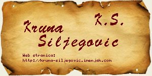 Kruna Šiljegović vizit kartica